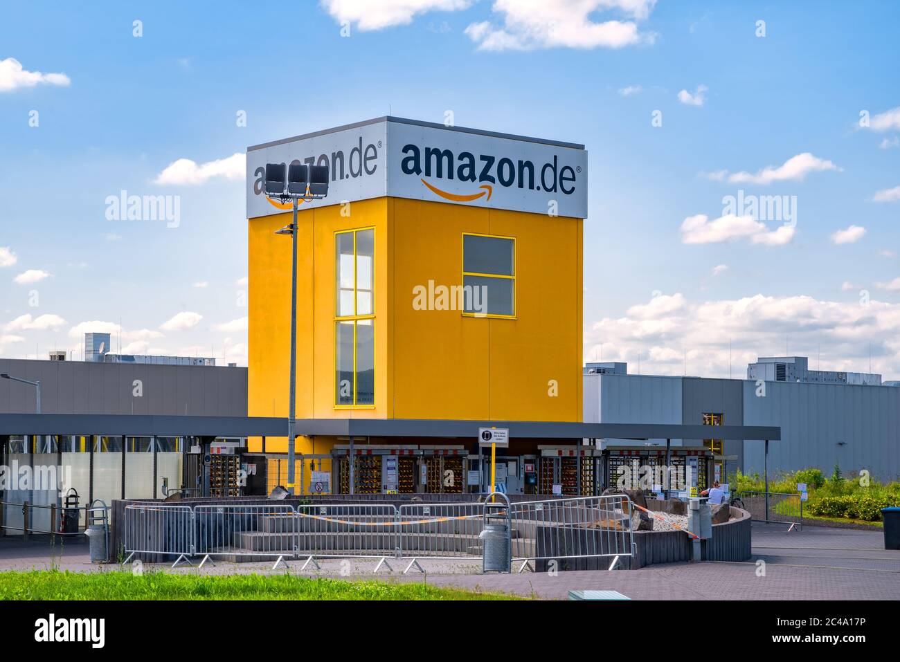Bad Hersfeld, Germany, 22.06.2020: Amazon warehouse & distribution centre building handles online shopping retail internet & technology business devel Stock Photo