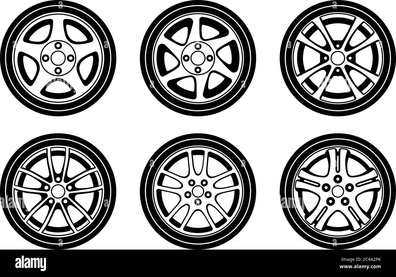 Car wheel. Vehicle parts. Vector illustration Stock Vector Image & Art
