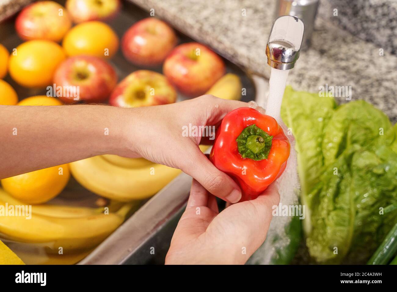 Cleaning of fruits and vegetables by coronavirus Stock Photo Alamy