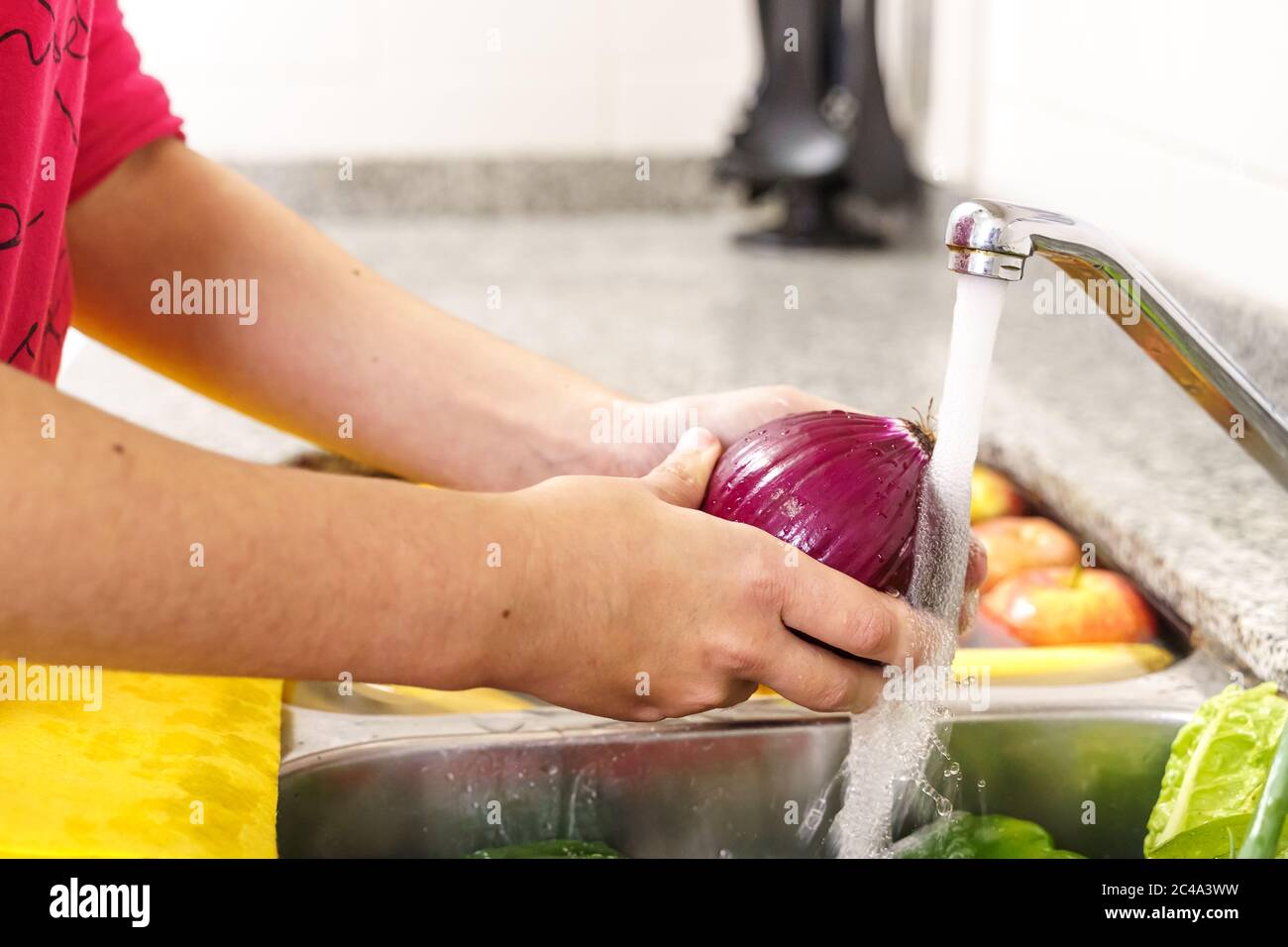 Cleaning of fruits and vegetables by coronavirus Stock Photo Alamy