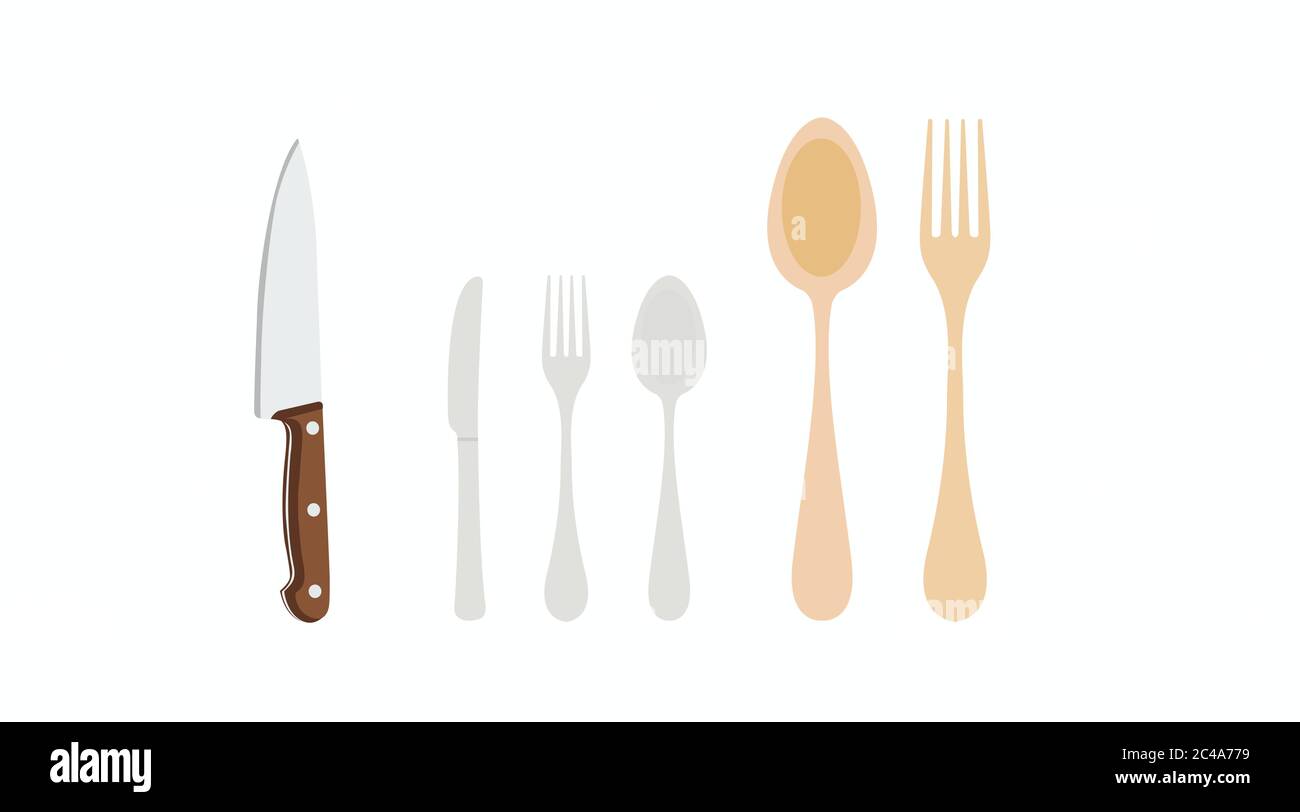 Vector Isolated Set of Kitchenware Illustration, Icons Stock Vector ...