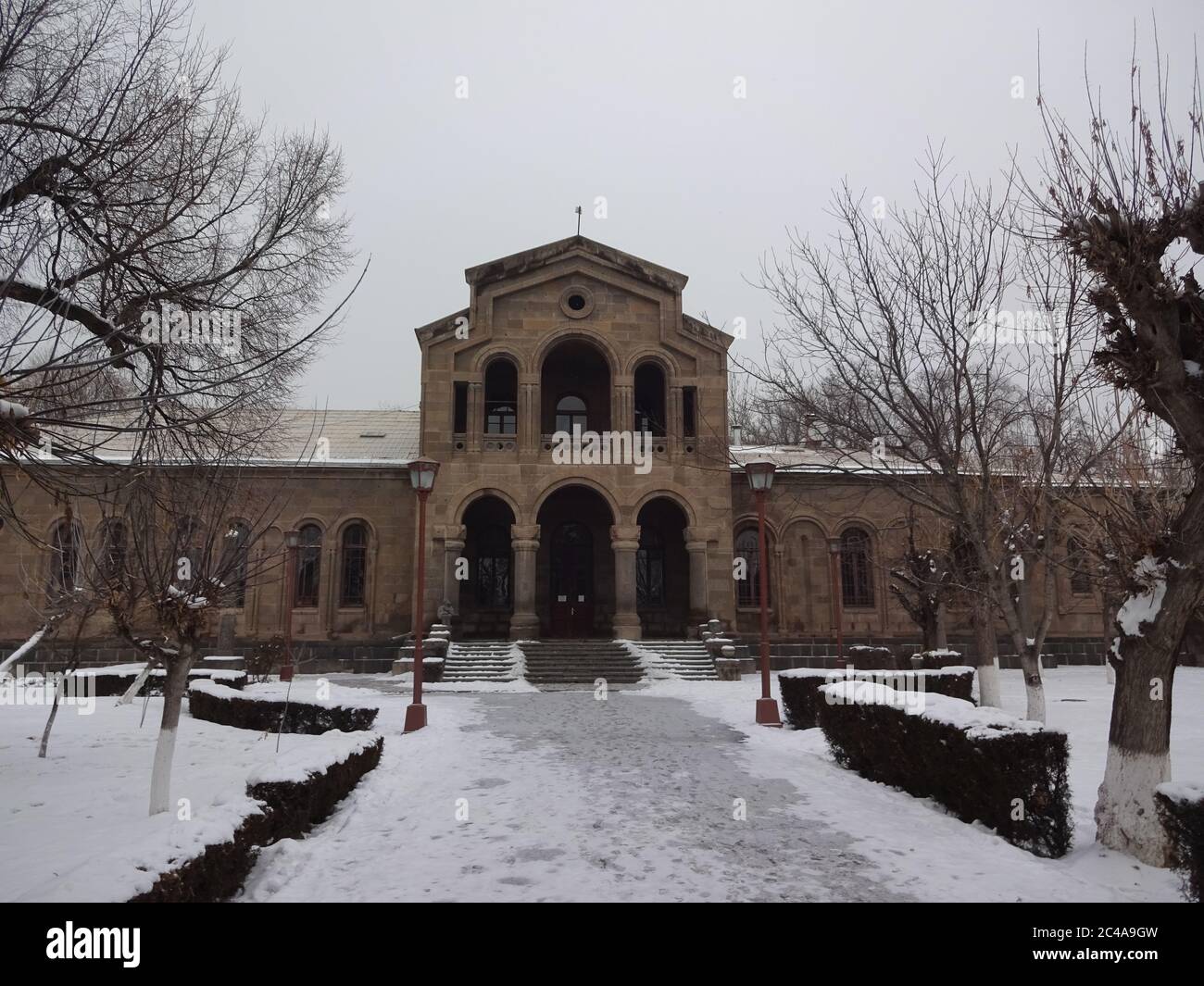 Erevan is an amazing place. Armenian culture is so hospitable and beautiful. Nice streets and old houses. Mother See of Holy Etchmiadzin Stock Photo