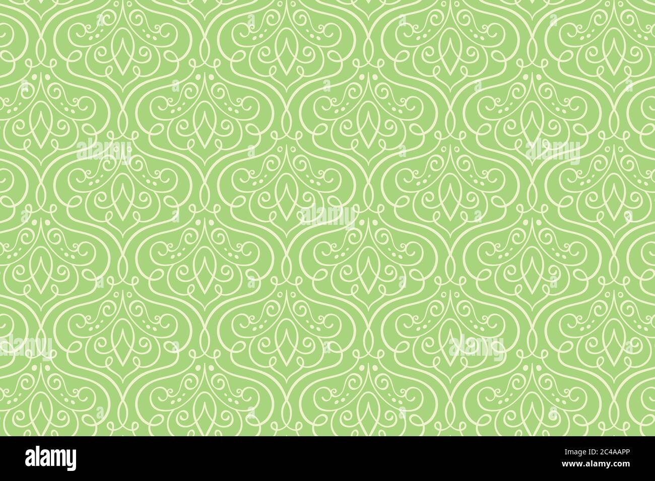 Seamless pattern with swirl ornaments. Single line vintage design, perfect  for wedding invitation cards and elegant background designs. Light green ba  Stock Vector Image & Art - Alamy