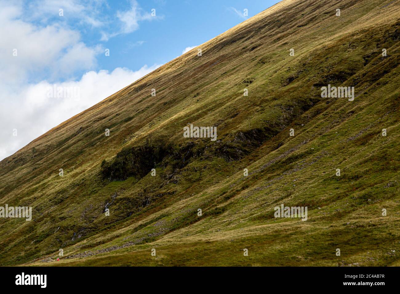 The textured surface of a mountain in the Scottish Highlands Stock