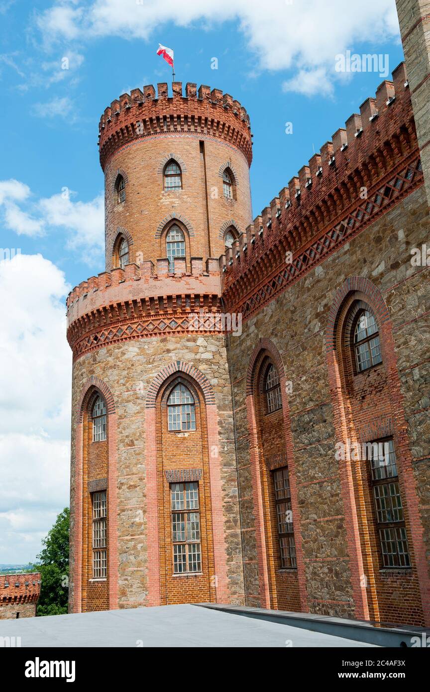Palatial castle in Kamieniec Ząbkowicki, Ząbkowice Śląskie County, Lower Silesian Voivodeship, Poland Stock Photo