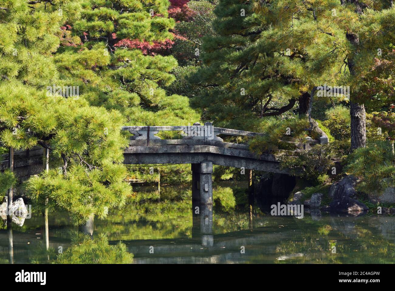 The Palace garden, Kyoto Gyoen National Garden and the Kyoto Imperial Palace Stock Photo