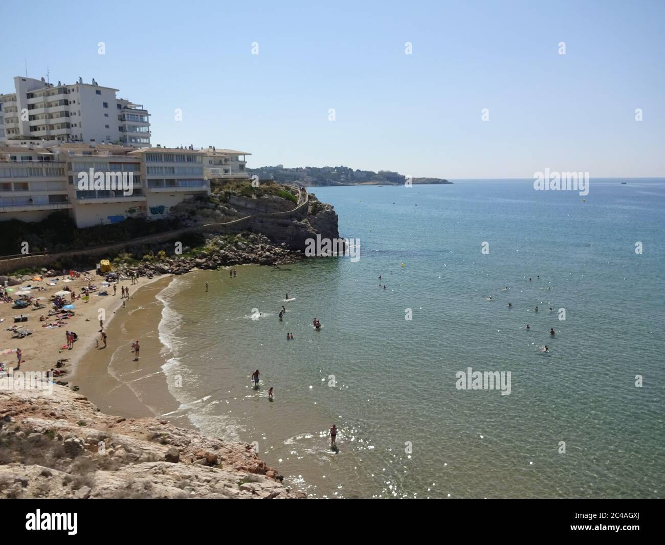 Salou is a very cool city on the Costa Dorada coast in Spain. There are beautiful beaches, a beautiful fountain and wonderful nature Stock Photo