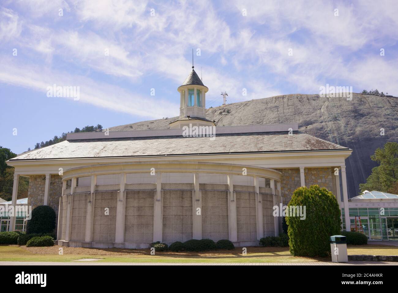 STONE MOUNTAIN, GEORGIA, USA - MARCH 19, 2019: Discovering Stone Mountain Museum at Memorial Hall in front of Stone Mountain near Atlanta, Georgia USA Stock Photo
