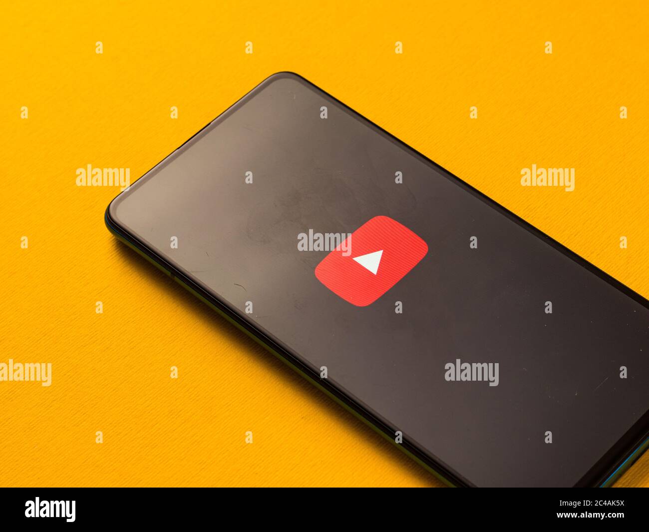 Assam, india - May 23, 2020 : Youtube a video streaming app. Stock Photo