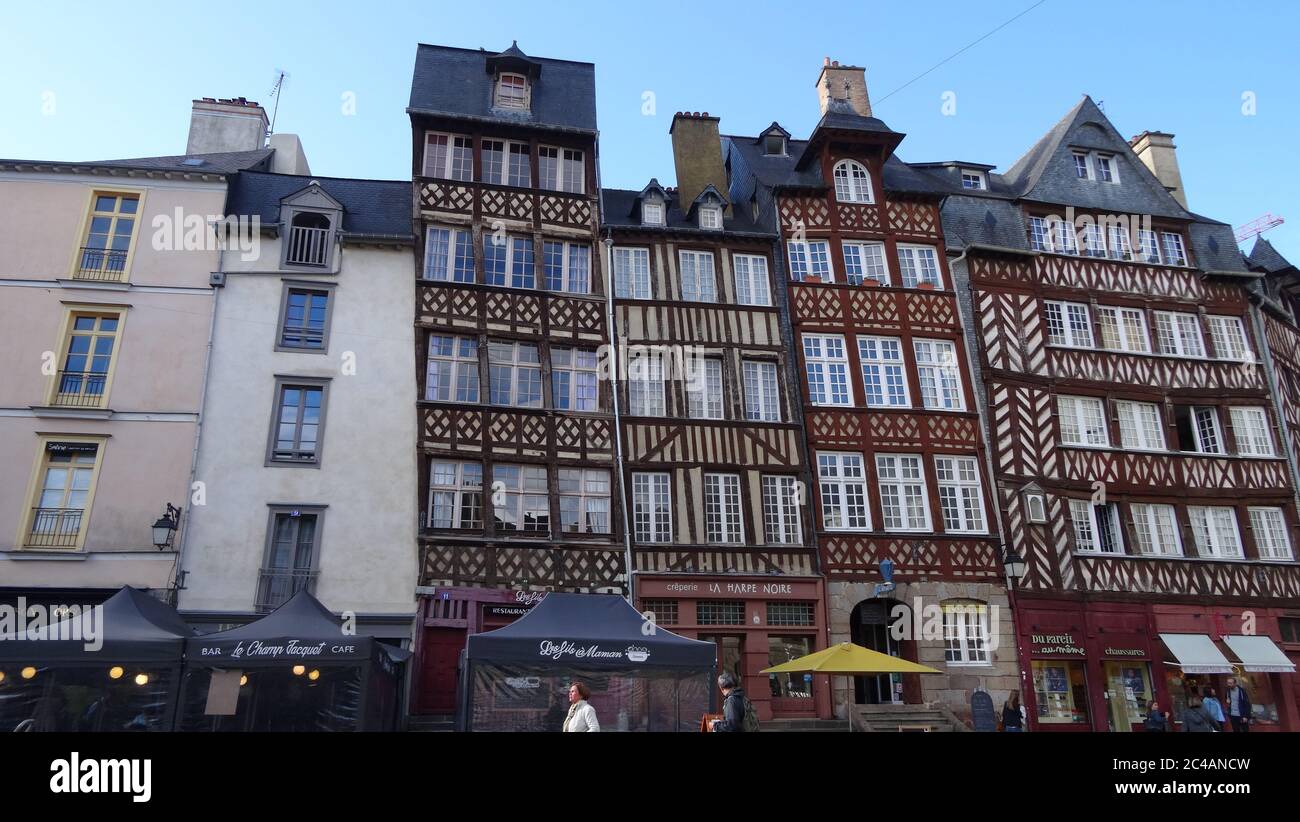 Rennes is a very beautiful and liveable city. Center architecture and ...