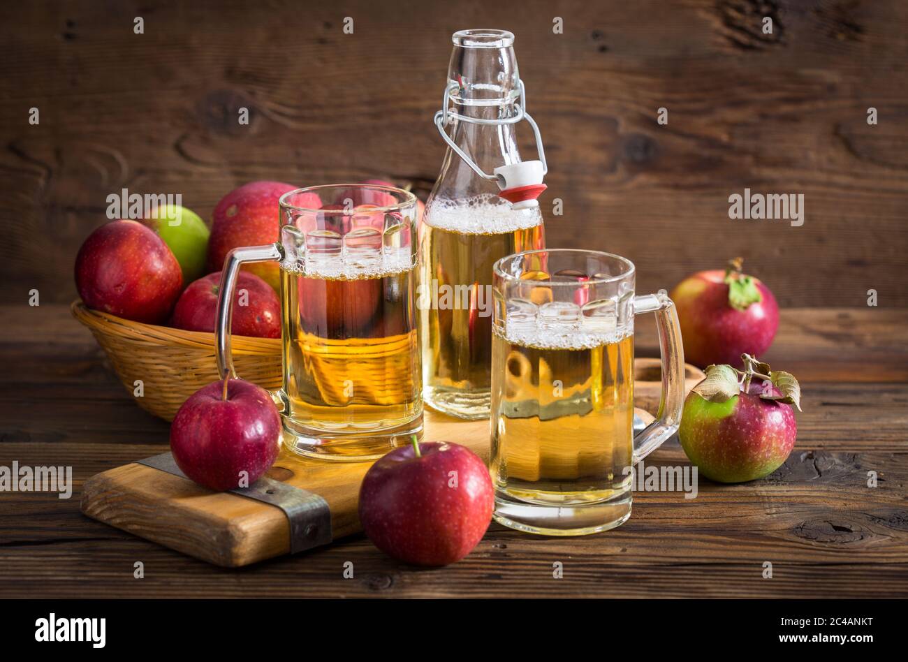 Hard apple cider Stock Photo