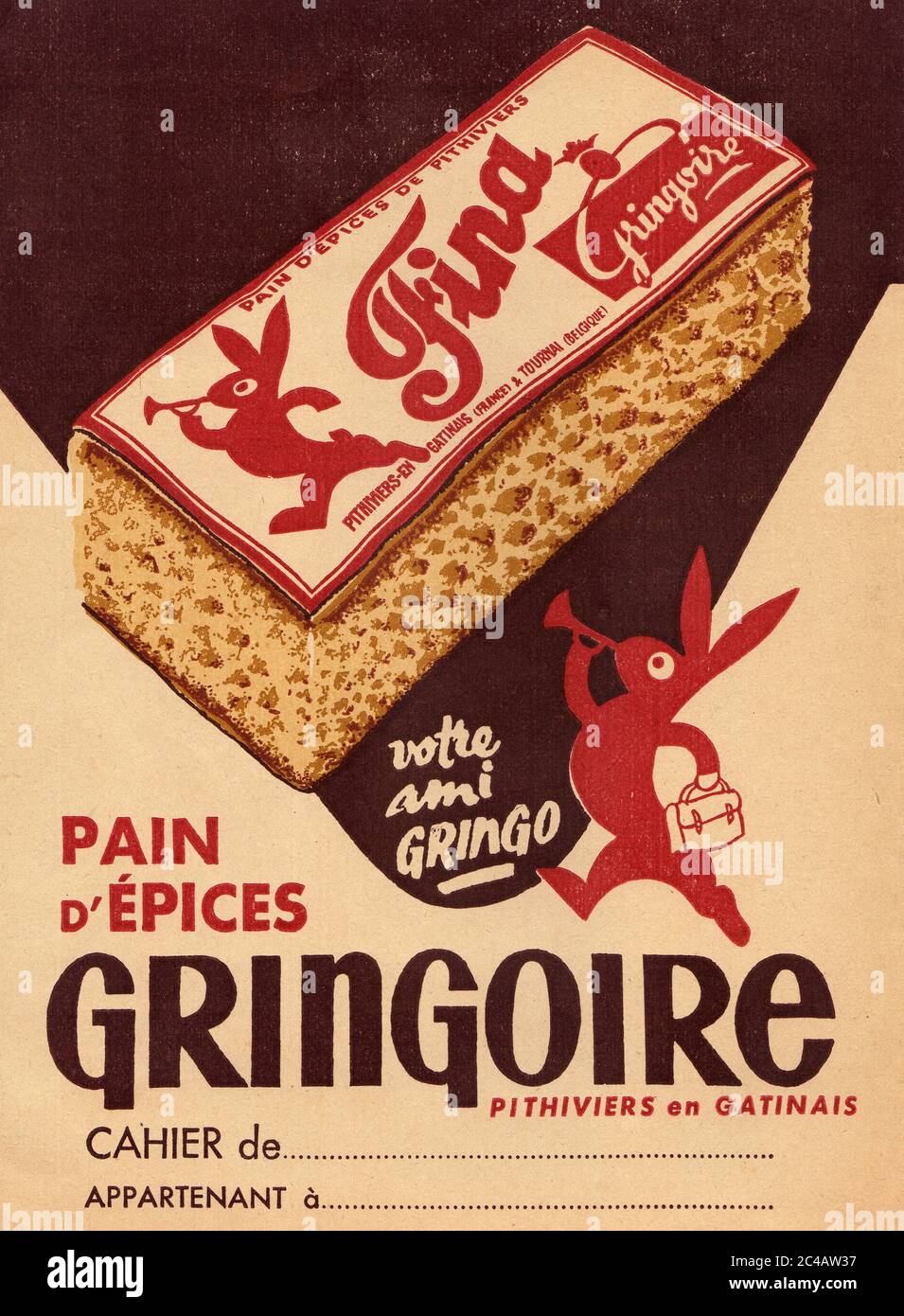 Protege Cahiers Pain D Epices Gringoire Vers 1955 Copybook Cover Gringoire Gingerbread Circa 1955 Stock Photo Alamy