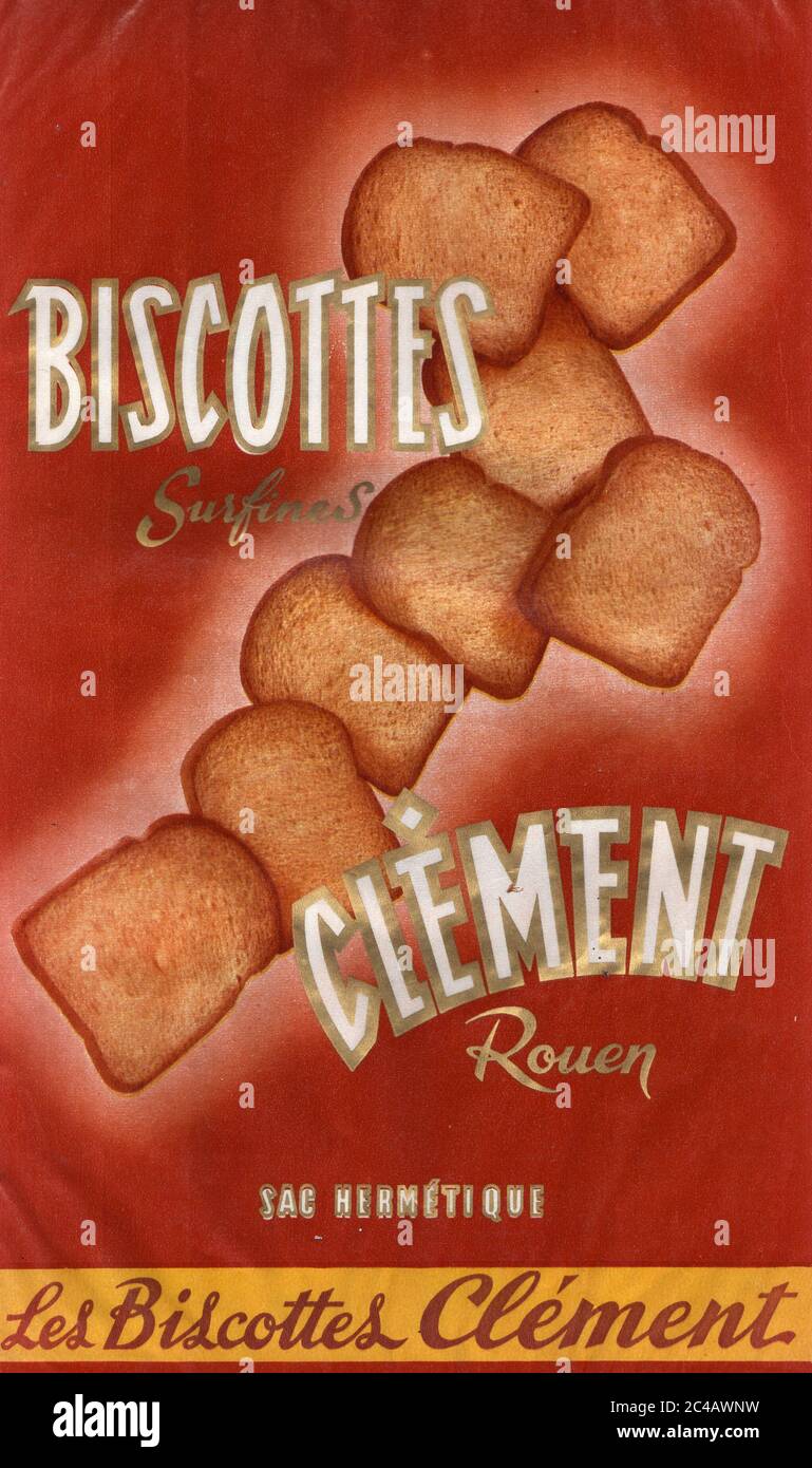 Sachet De Biscottes Clement Vers 1955 Bag Of French Clement Crackers Around 1955 Stock Photo Alamy Sachet De Biscottes Clement Vers 1955 Bag Of French Clement Crackers Around 1955 Stock Photo Alamy