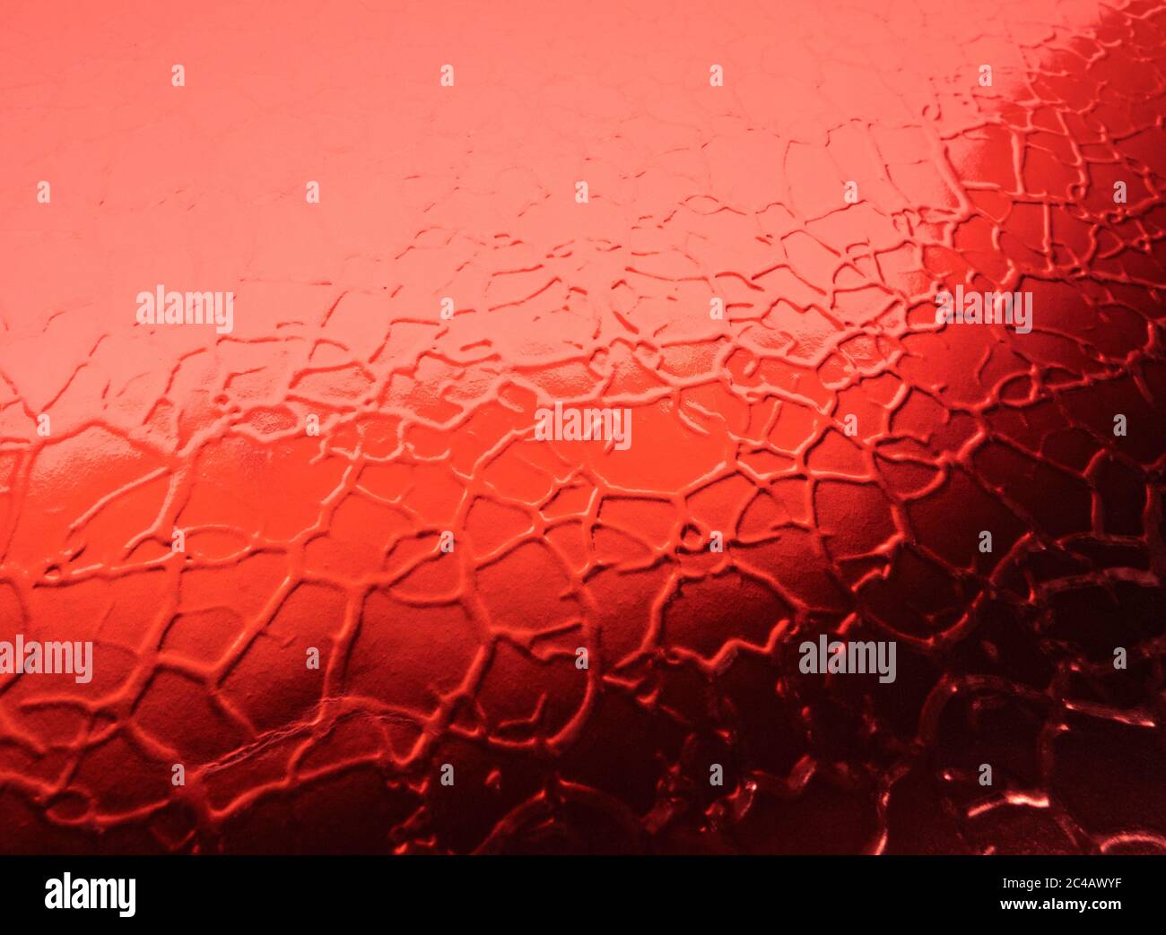 Close-up red metallic wrinkled background Stock Photo
