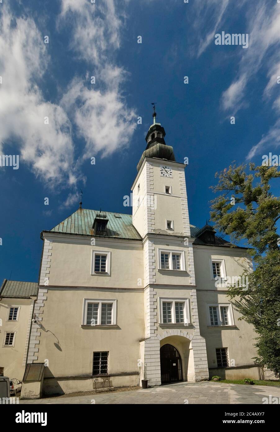 Castle at Zamecke namesti in Frýdek-Místek, Moravskoslezský kraj, Czech  Republic A composite of two images Stock Photo - Alamy