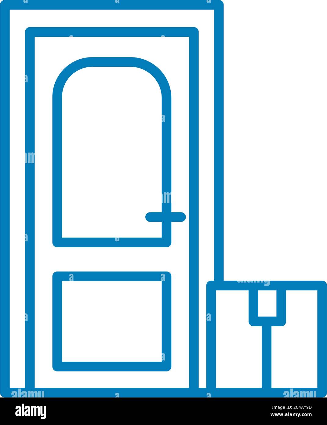 box carton in door line style icon vector illustration design Stock ...