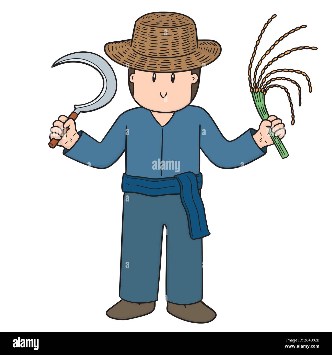 Illustration farmer agricultural worker Stock Vector Images - Alamy