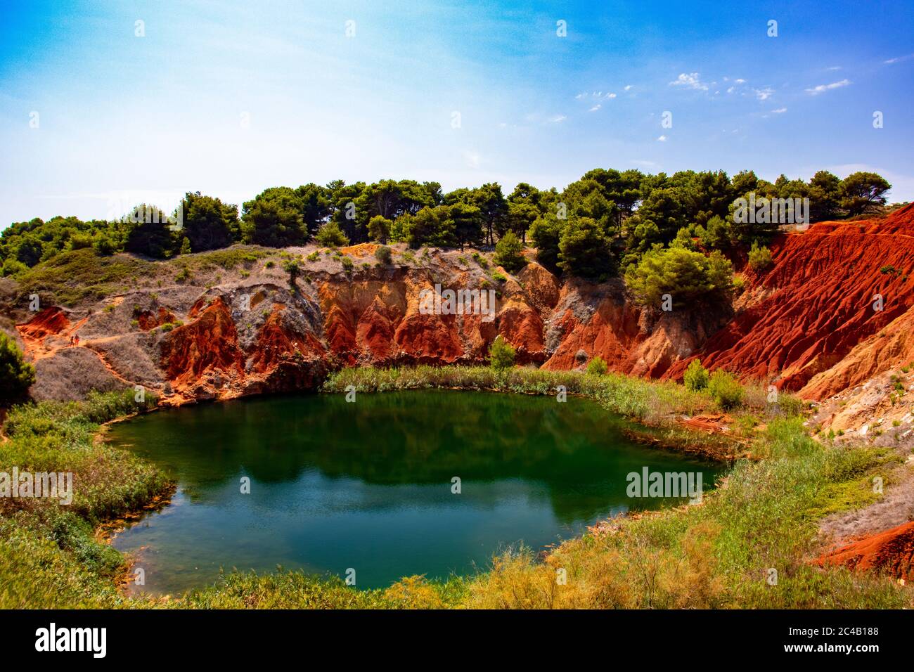 Quarry of bauxite in Otranto Stock Photo Alamy