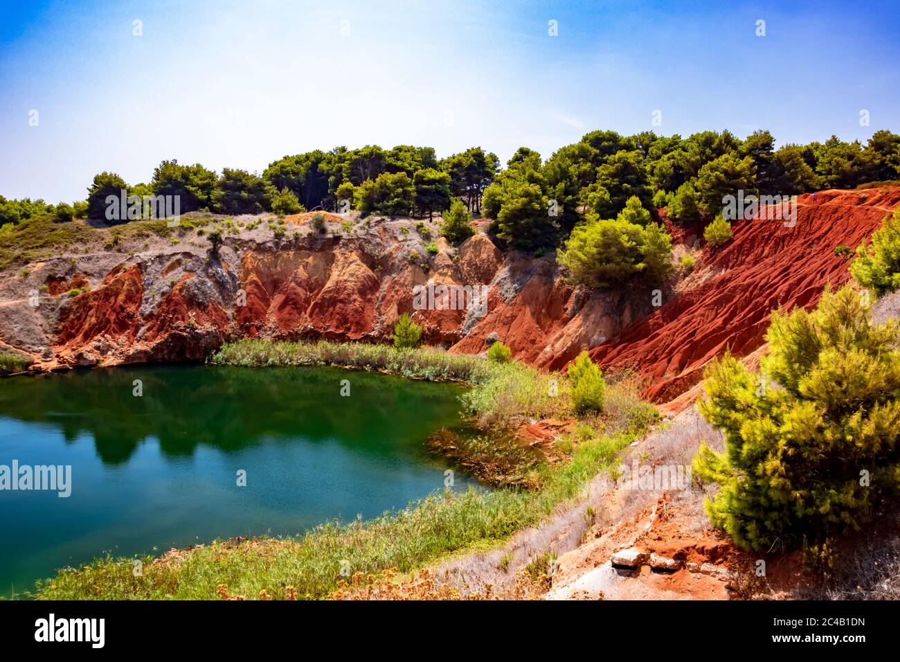Quarry of bauxite in Otranto Stock Photo Alamy