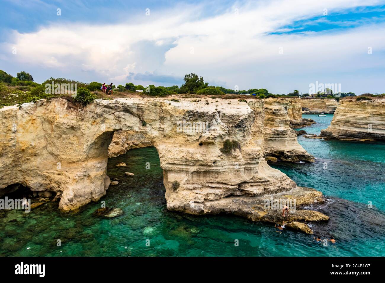 Faraglioni di Torre Sant Andrea, Puglia, Salento, Italy, Otranto Stock