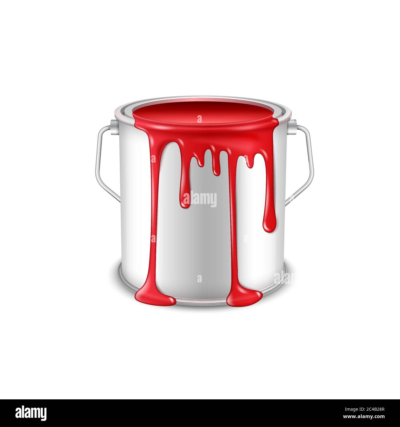 Open tin can with spilled red paint Stock Vector Image & Art Alamy