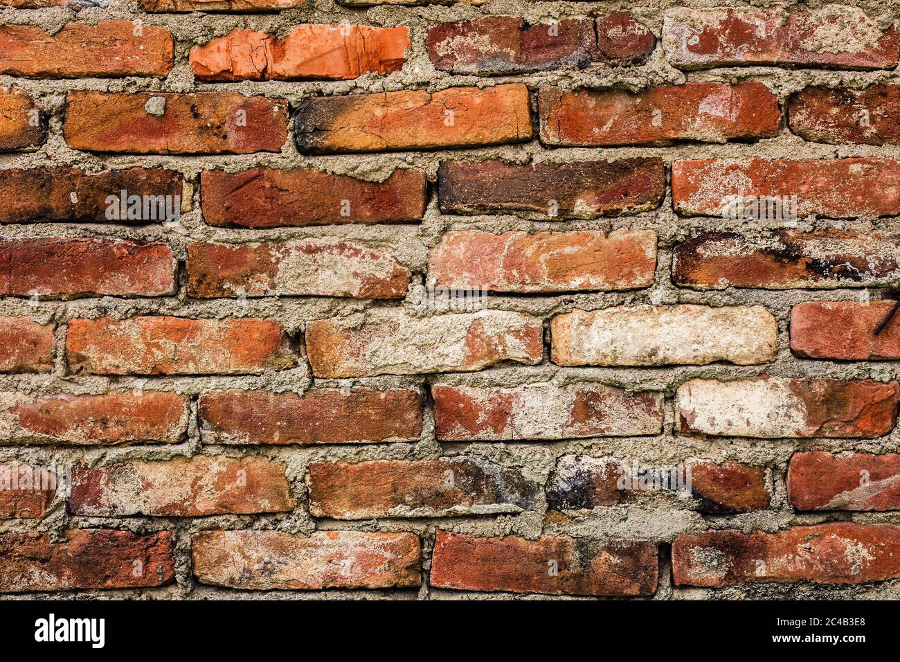 A classic orange old brick wall texture Stock Photo