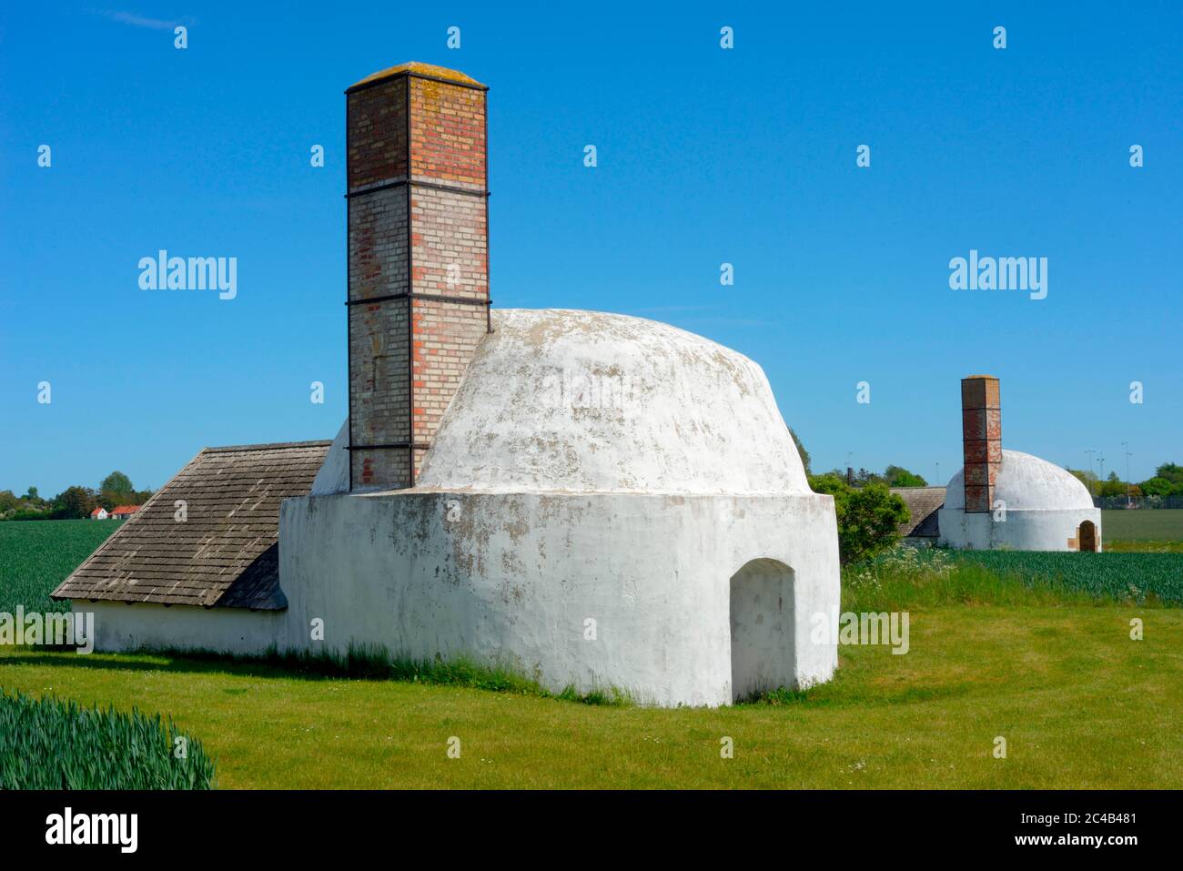 Lime kilns in Oestratorp, Smygehmn, Scania, Sweden, Scandinavia Stock