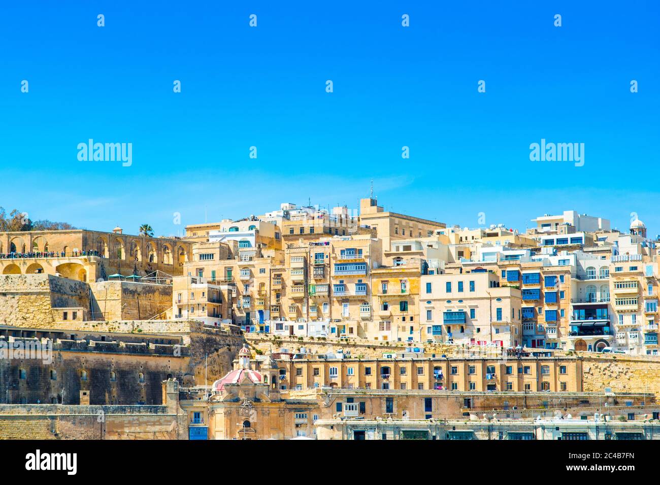 Valeta Beautiful landscape of Valletta with old traditional baroque ...