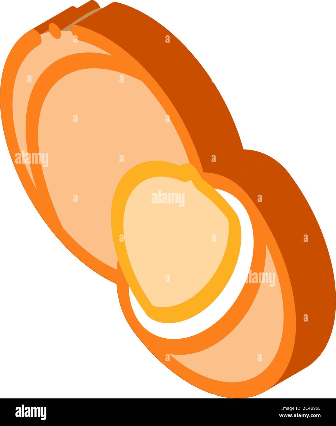 macadamia nut icon vector outline illustration Stock Vector