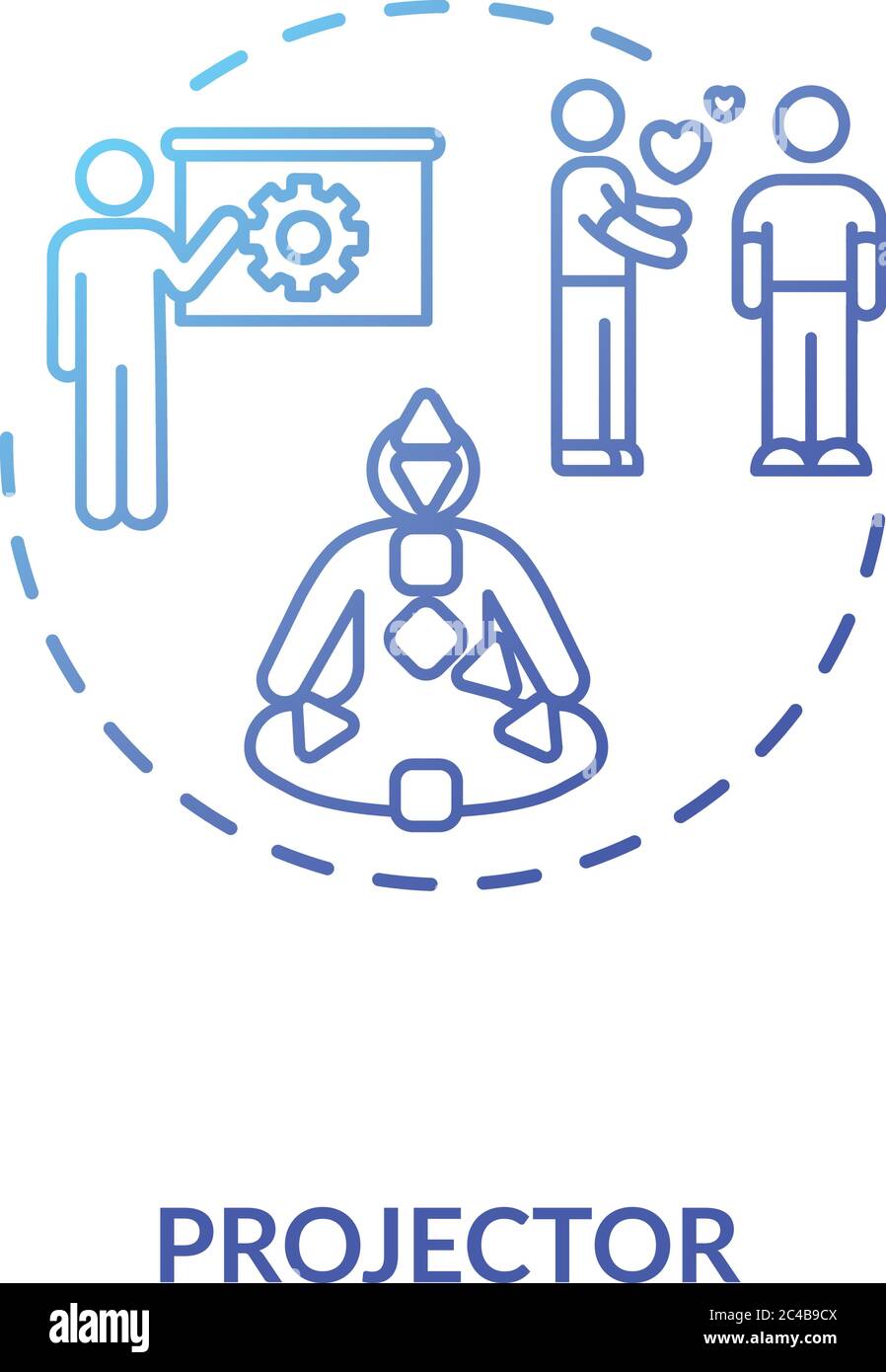 Projector blue gradient concept icon Stock Vector Image & Art - Alamy