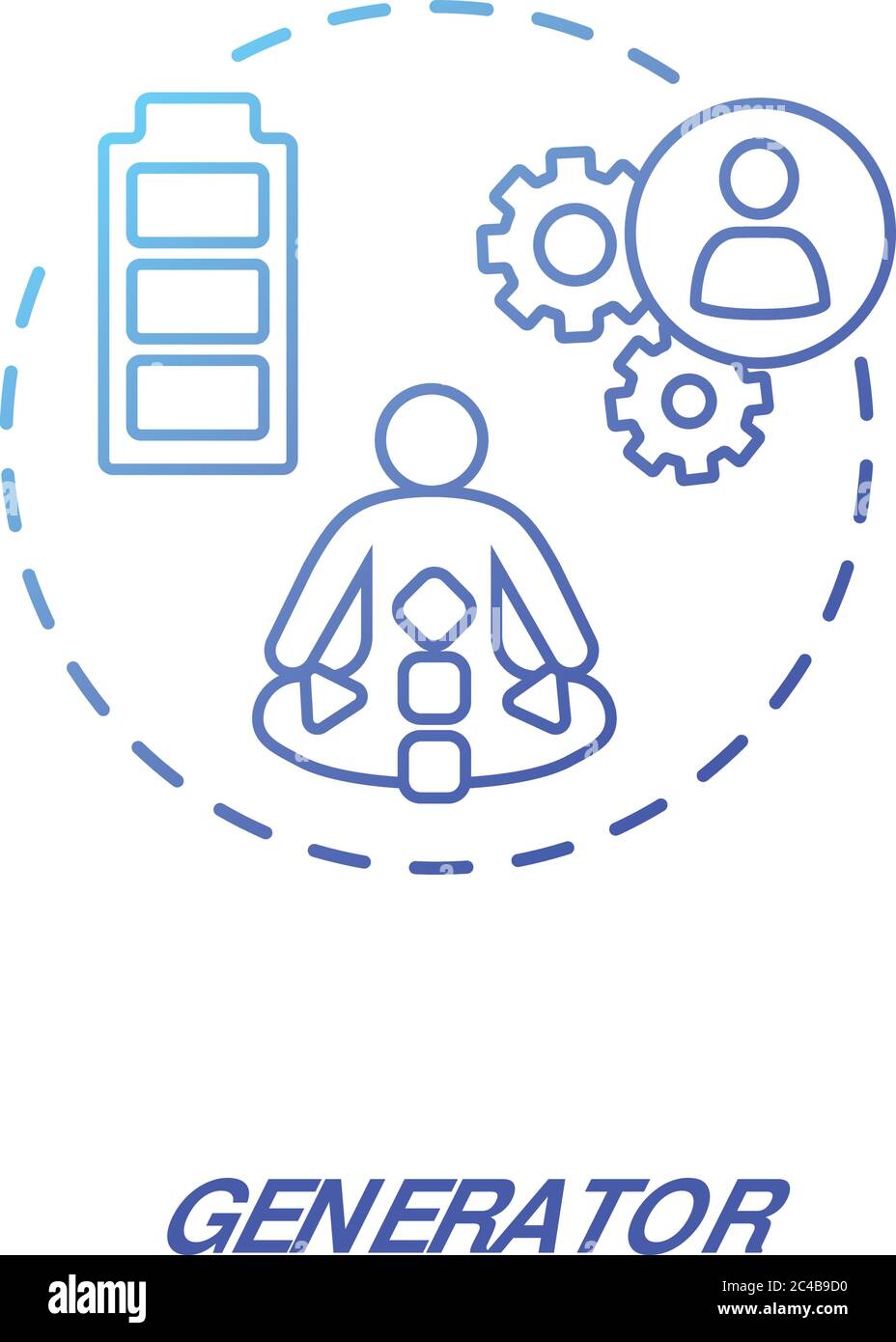 Generator blue gradient concept icon Stock Vector Image & Art - Alamy