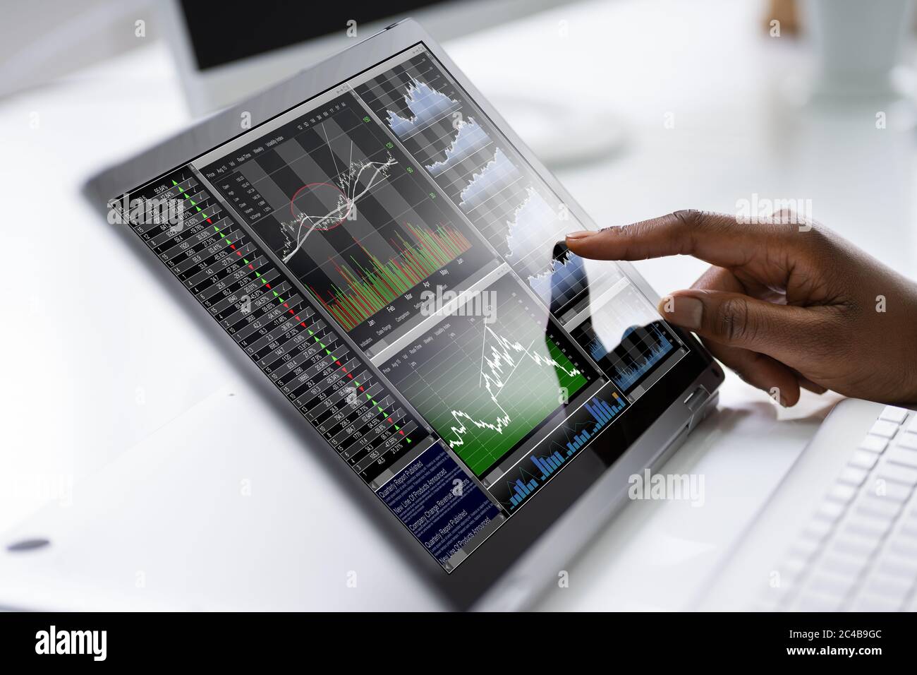 African American Broker Trading On Stock Market Online Stock Photo Alamy