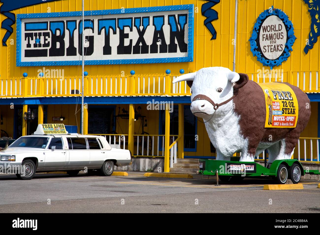 Big Texan Steak Ranch, Historic Route 66, Amarillo, Texas, USA Stock