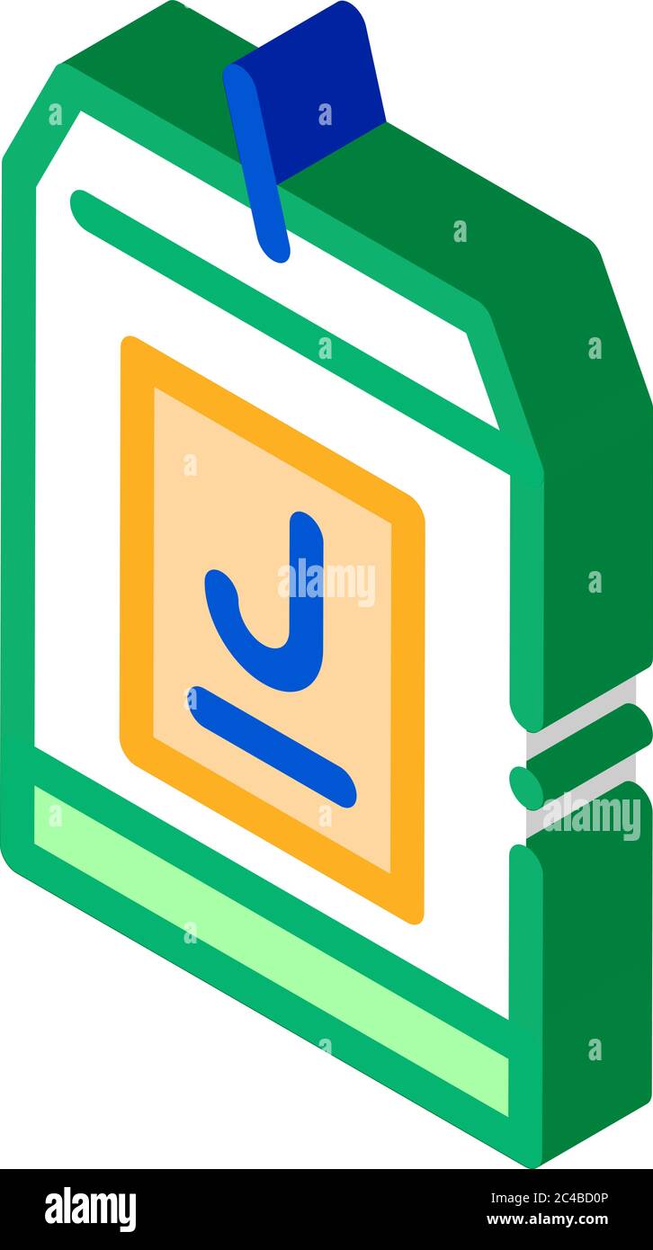 juice package isometric icon vector illustration Stock Vector