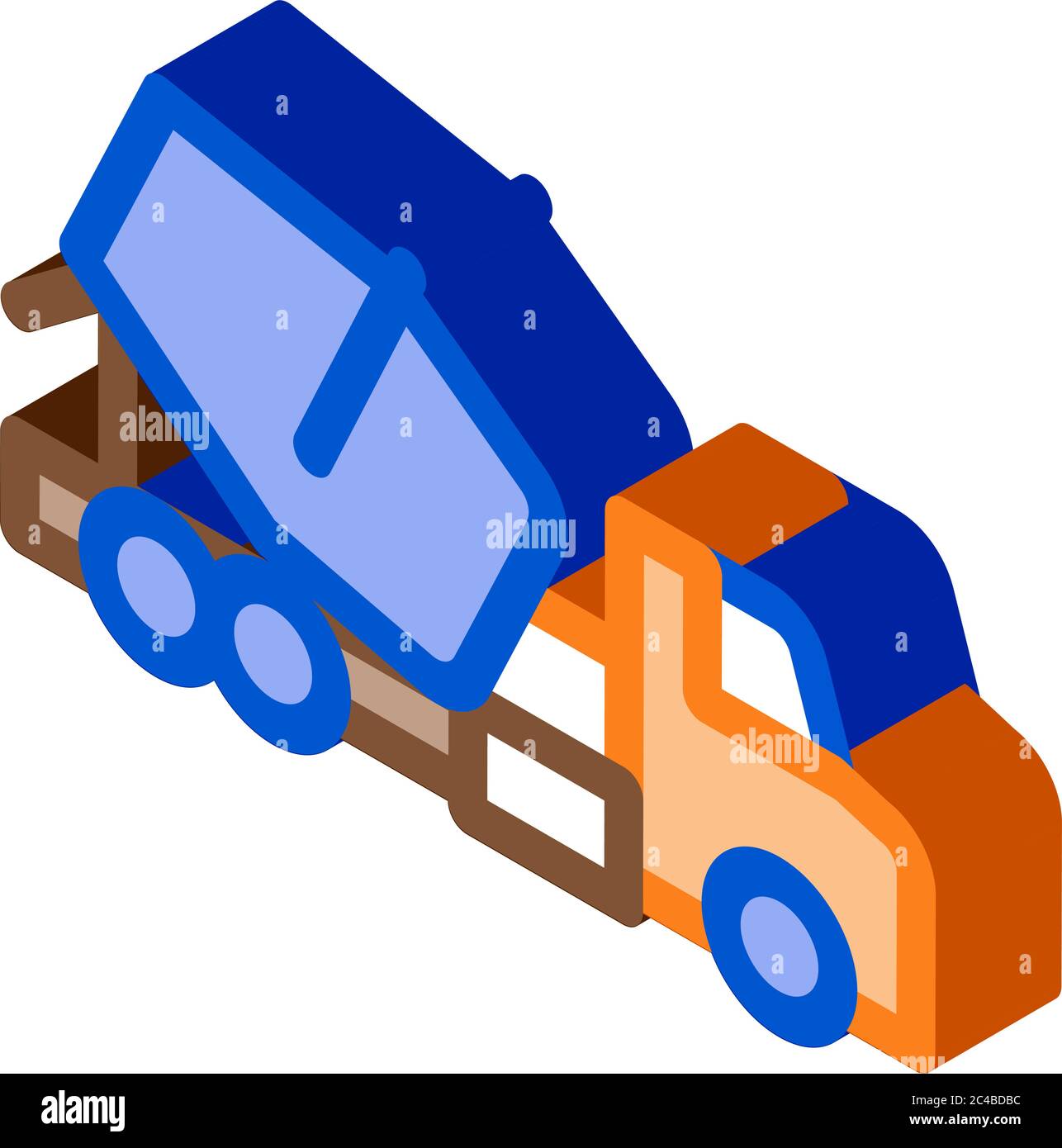 Concrete mixer truck isometric Stock Vector Images - Alamy