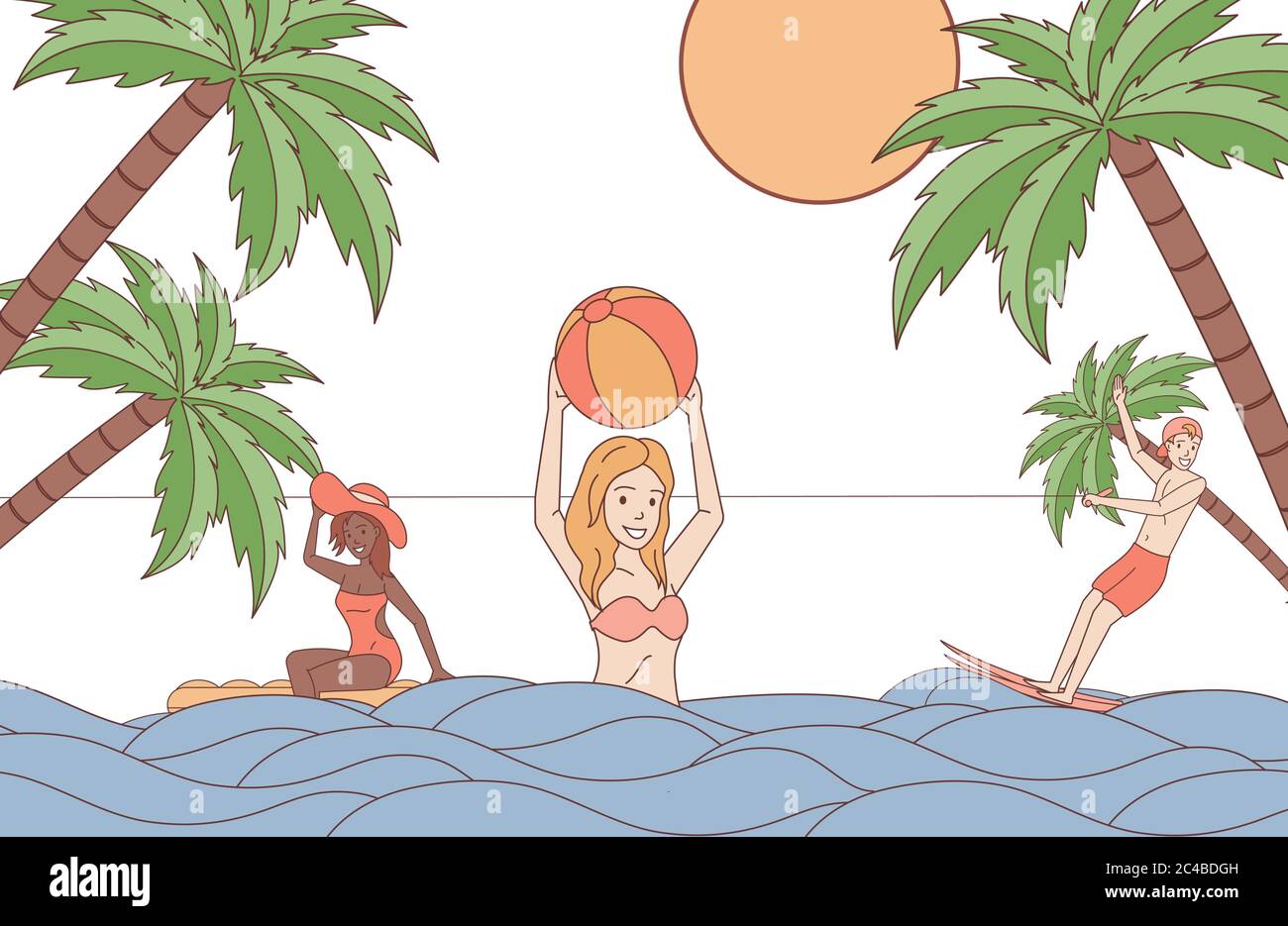 Cartoon Woman In Bikini High Resolution Stock Photography And Images Alamy