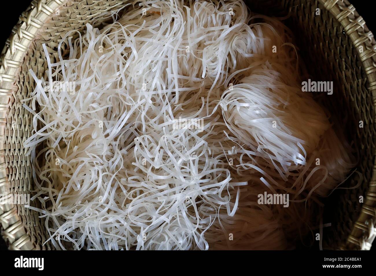 Vietnamese noodles in a basket Stock Photo