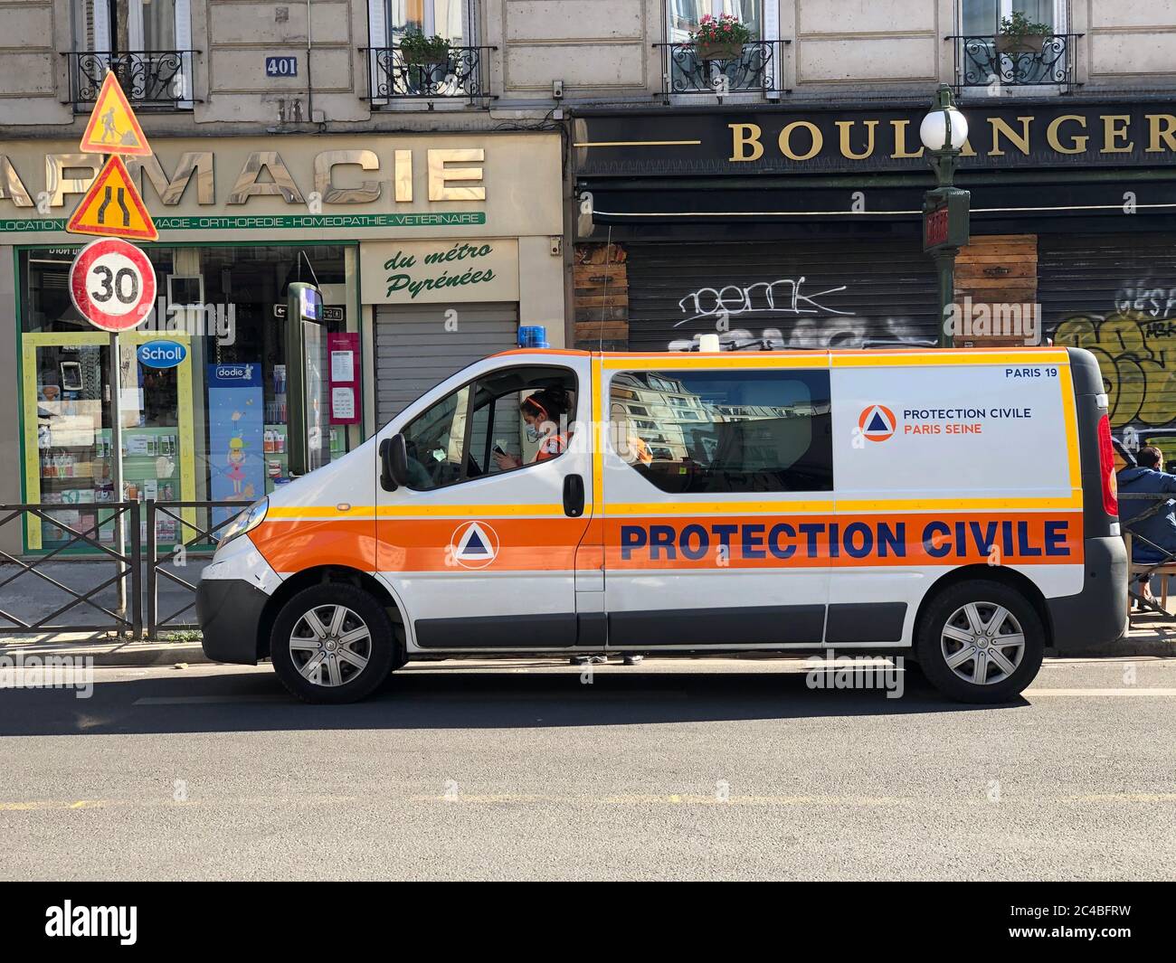 The Fédération Nationale de Protection Civile is a French association of rescuers recognized as public utility. Stock Photo
