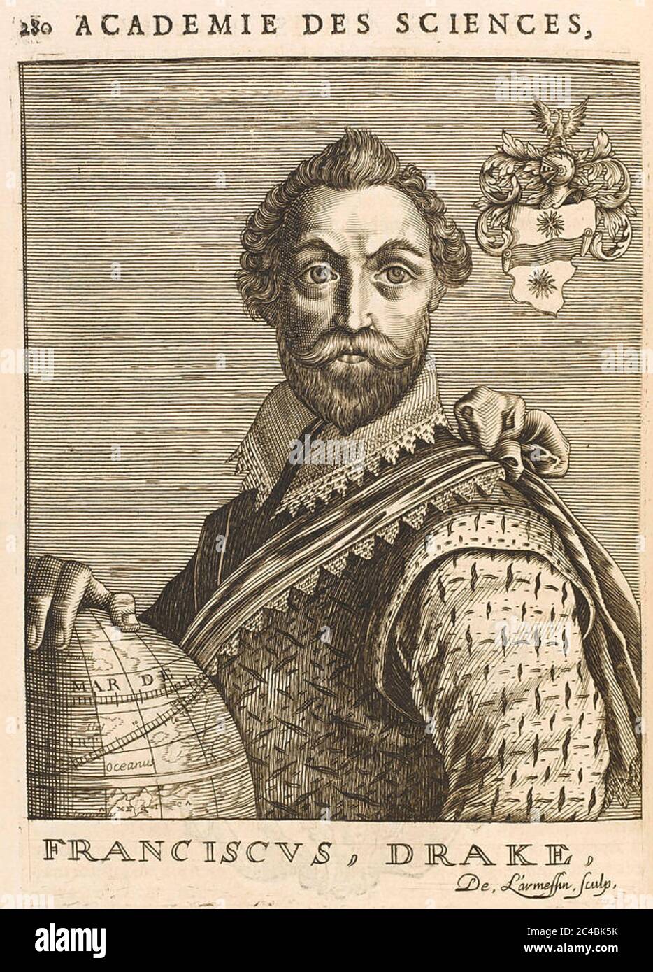 FRANCIS DRAKE (c 1540-1596) English sea captain, explorer. Stock Photo