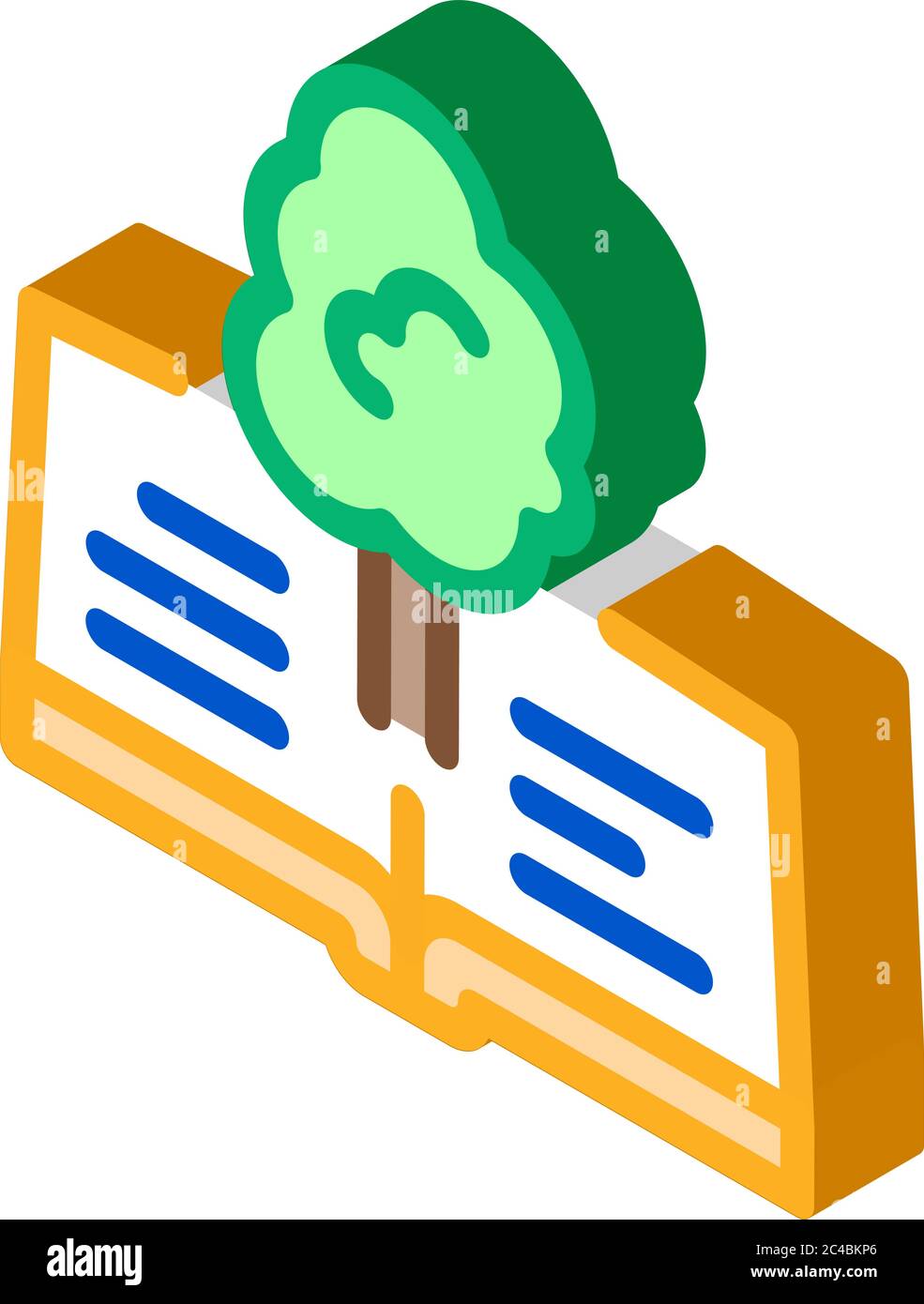 red book tree isometric icon vector illustration Stock Vector Image ...