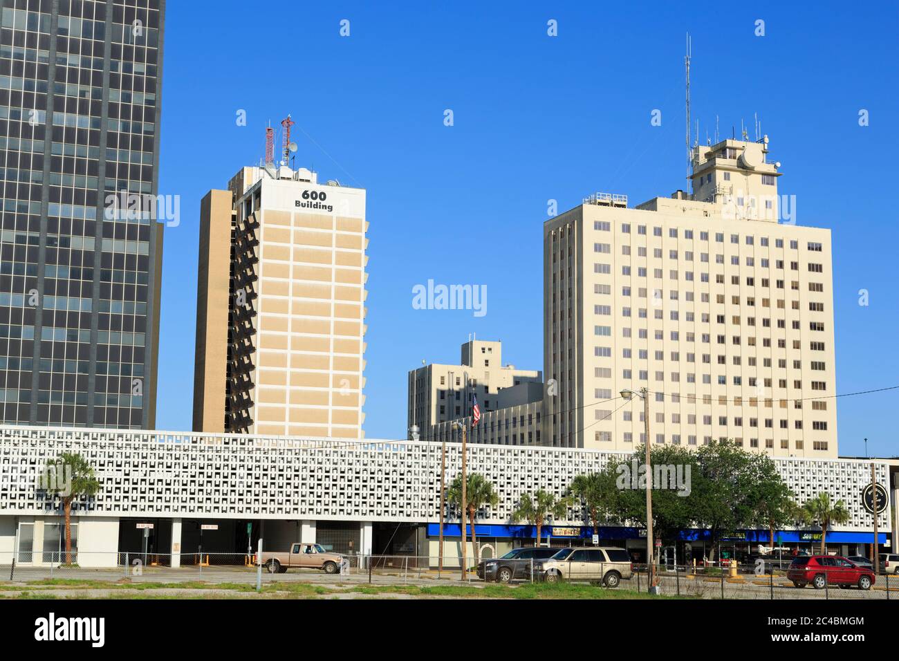 Downtown skyscrapers,Corpus Christi, Texas, USA Stock Photo