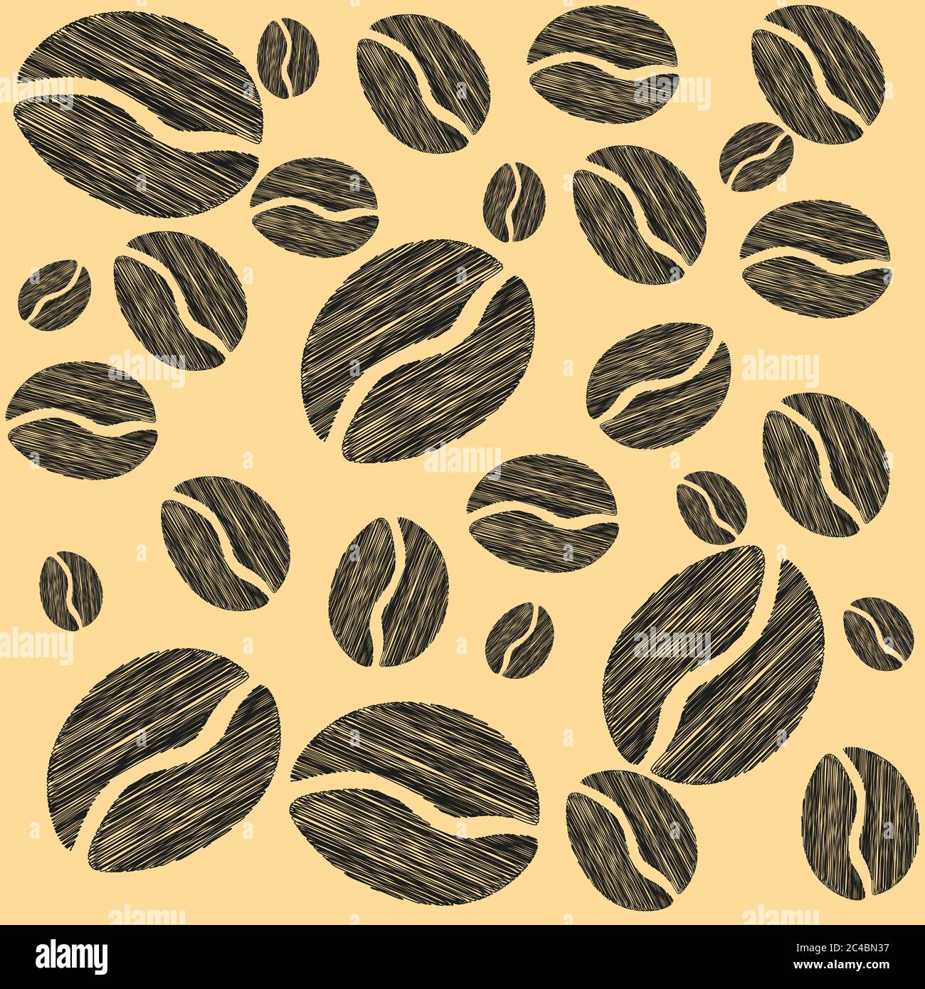 coffee beans sketch background flat vector eps 10 Stock Vector