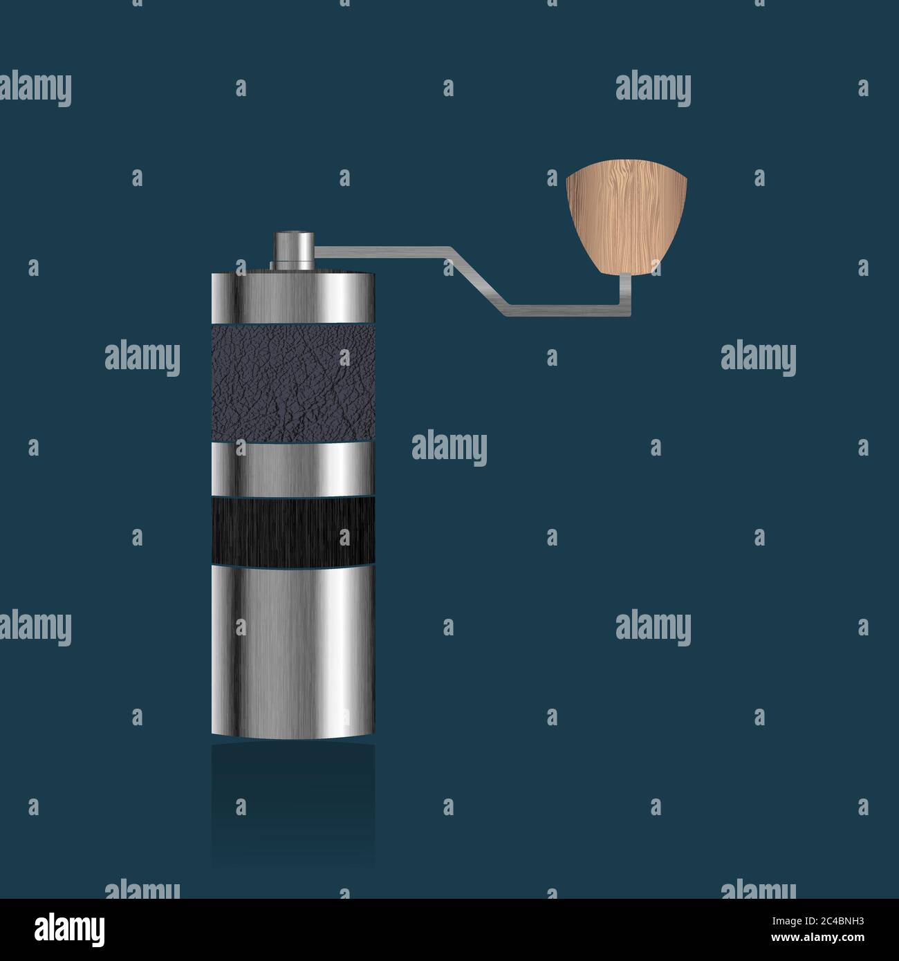 realistic Manual coffee grinder image Illustration Stock Vector