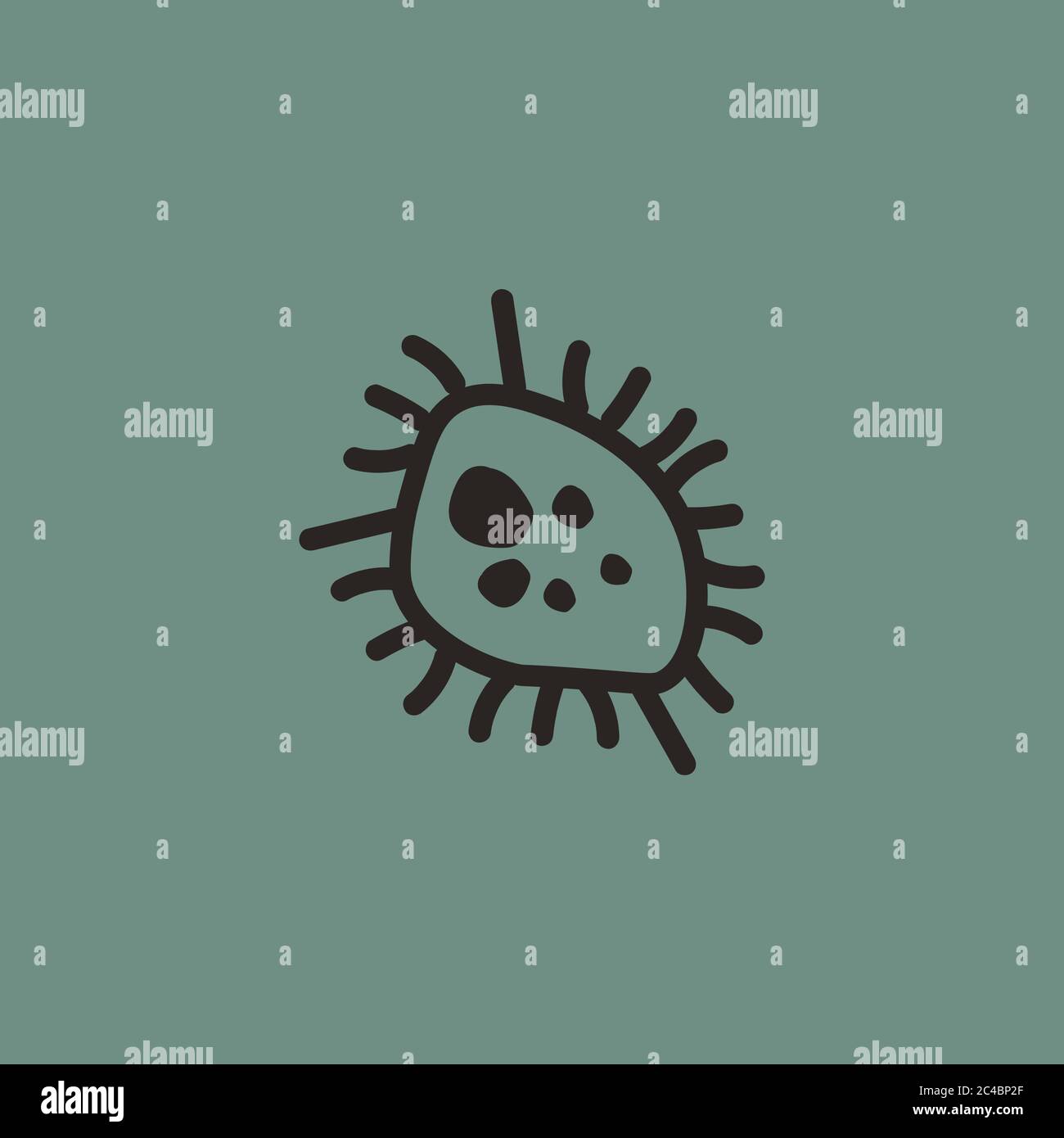 Virus or bacteria icon Flat vector Stock Vector