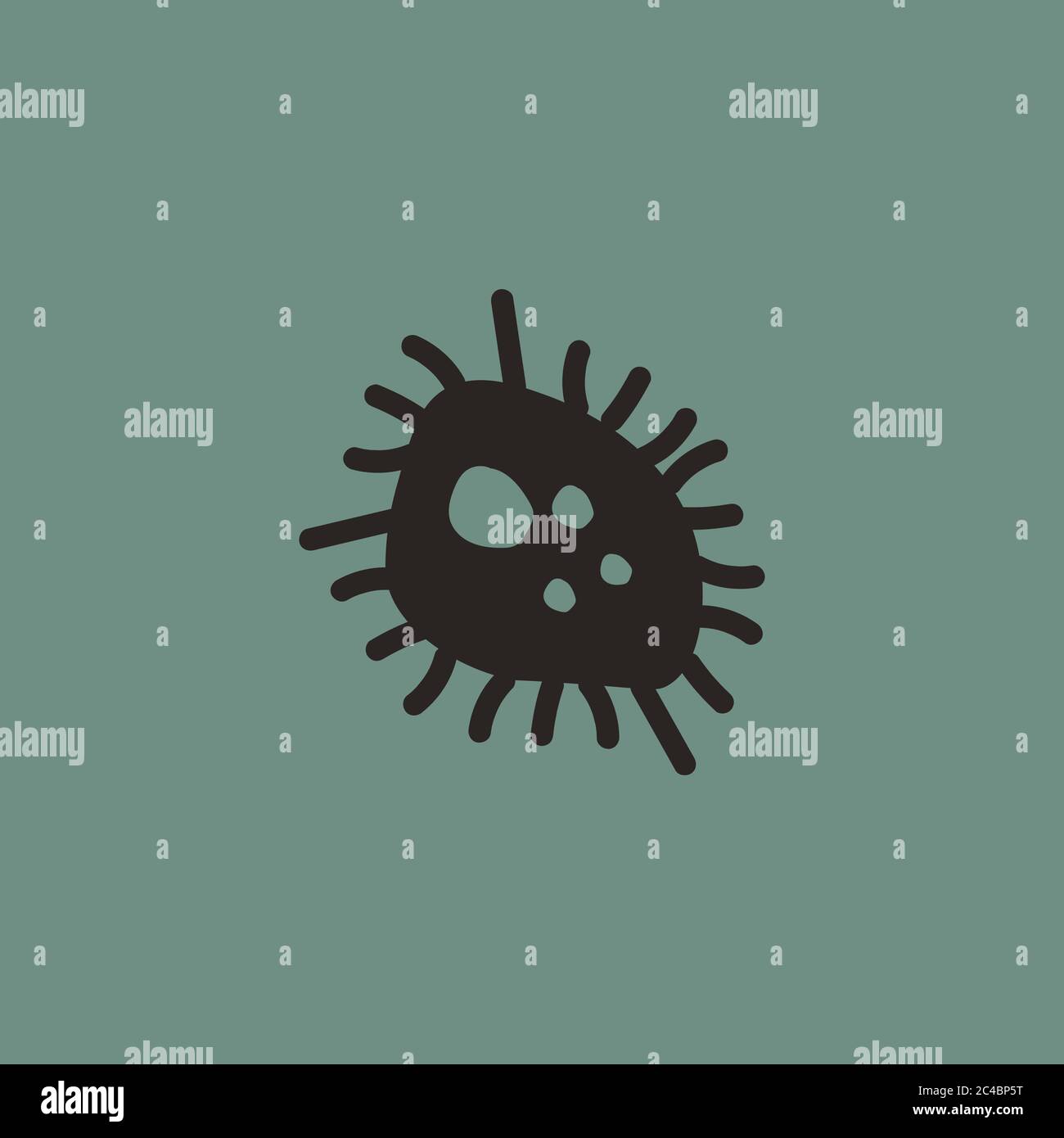 Virus or bacteria icon Flat vector Stock Vector