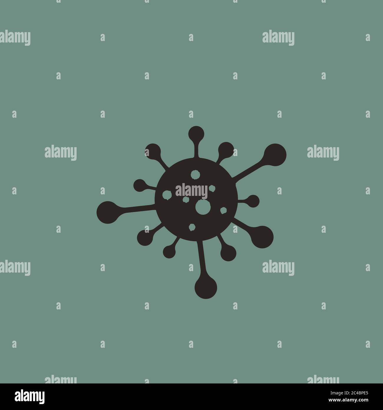 Virus or bacteria icon Flat vector Stock Vector