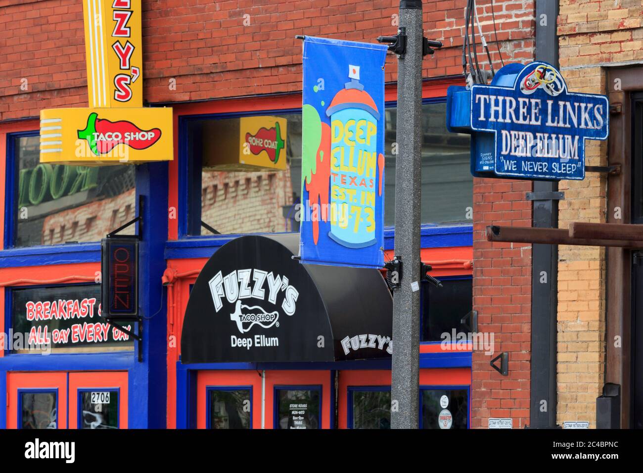 Restaurant, Deep Ellum District, Dallas, Texas, USA Stock Photo Alamy