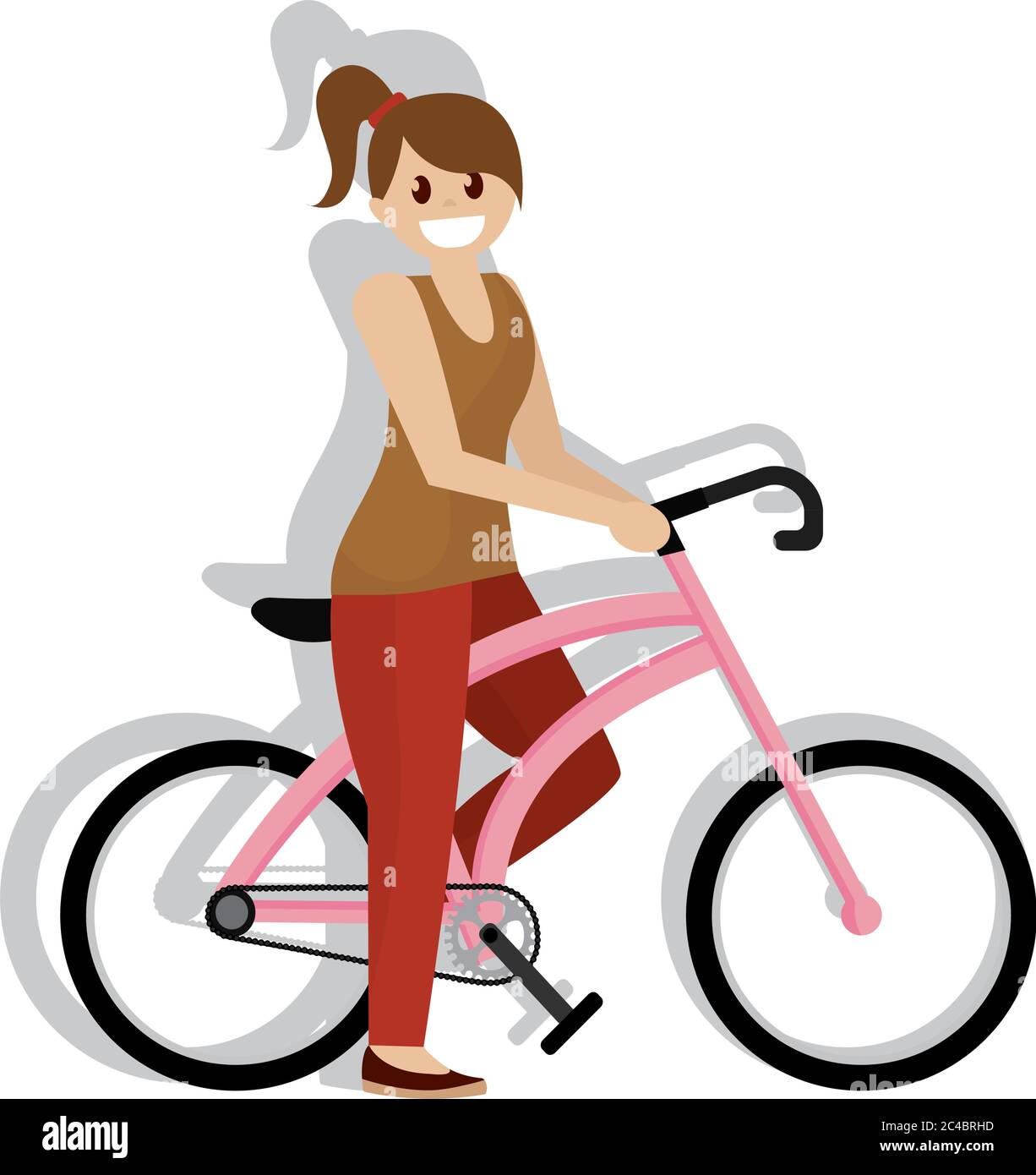 woman on a bike