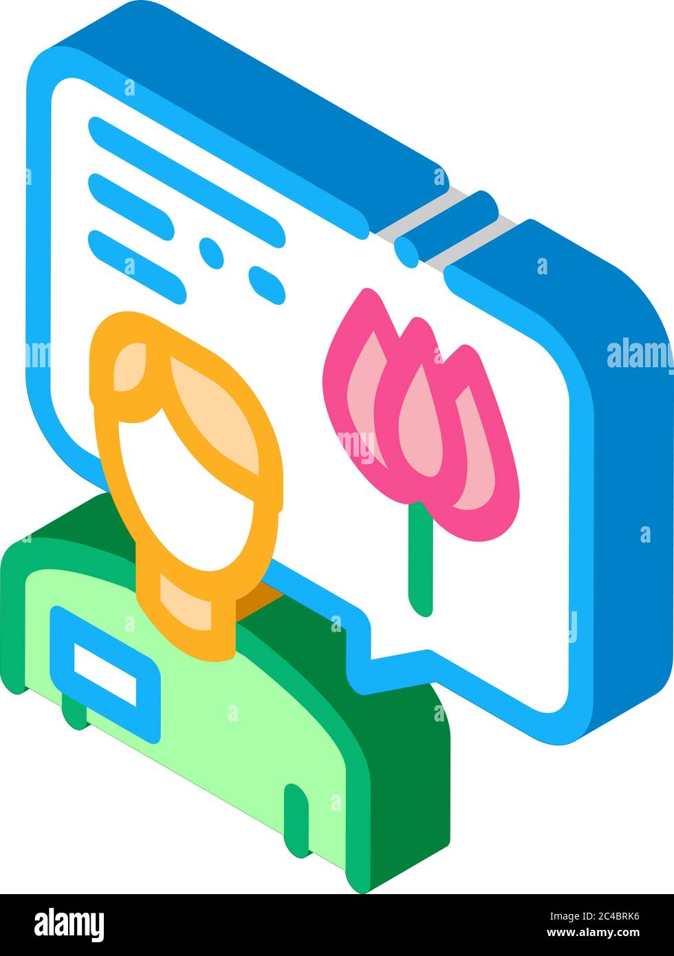 flower shop seller consultant isometric icon vector illustration Stock ...