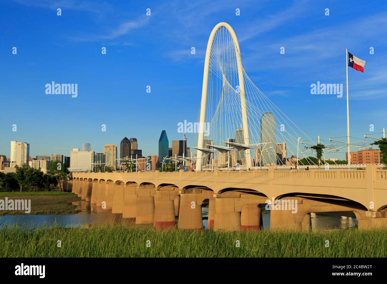 The Margaret Hunt Hill Bridge, Dallas, Texas, USA Stock Photo